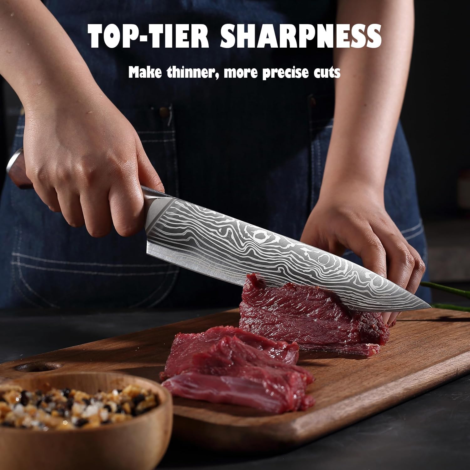 YOTSUBA Kitchen Knife Set, 7PCS Kitchen Knives Set High Carbon Stainless Steel Sharp Knife, Knives Set for Kitchen with Ergonomic Handle