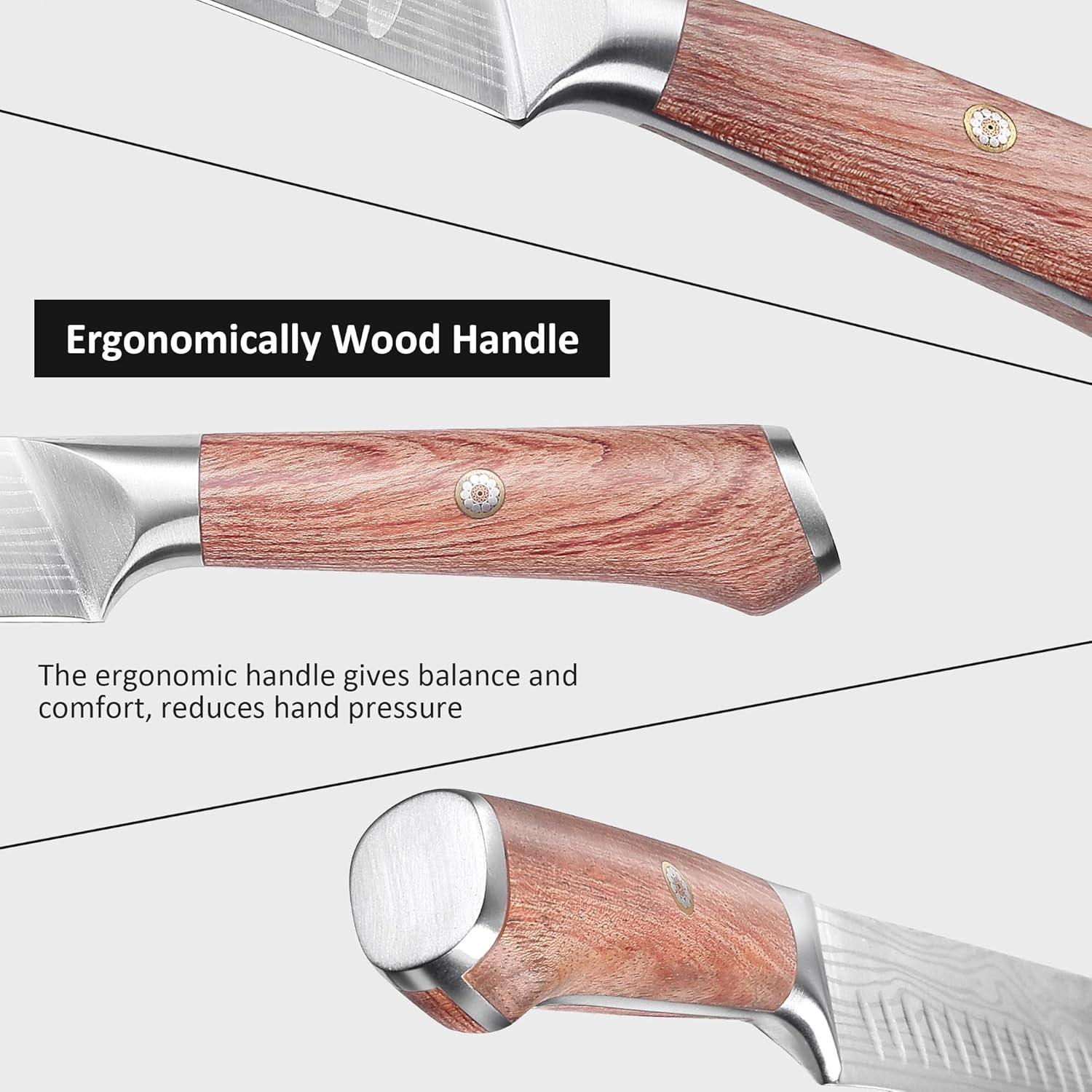 YOTSUBA Kitchen Knife Set with Block, High Carbon Stainless Steel Sharp Knife, with Gift Box (12 inch Brisket Knives)