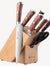 Yotsuba kitchen knife set with damascus-style blades