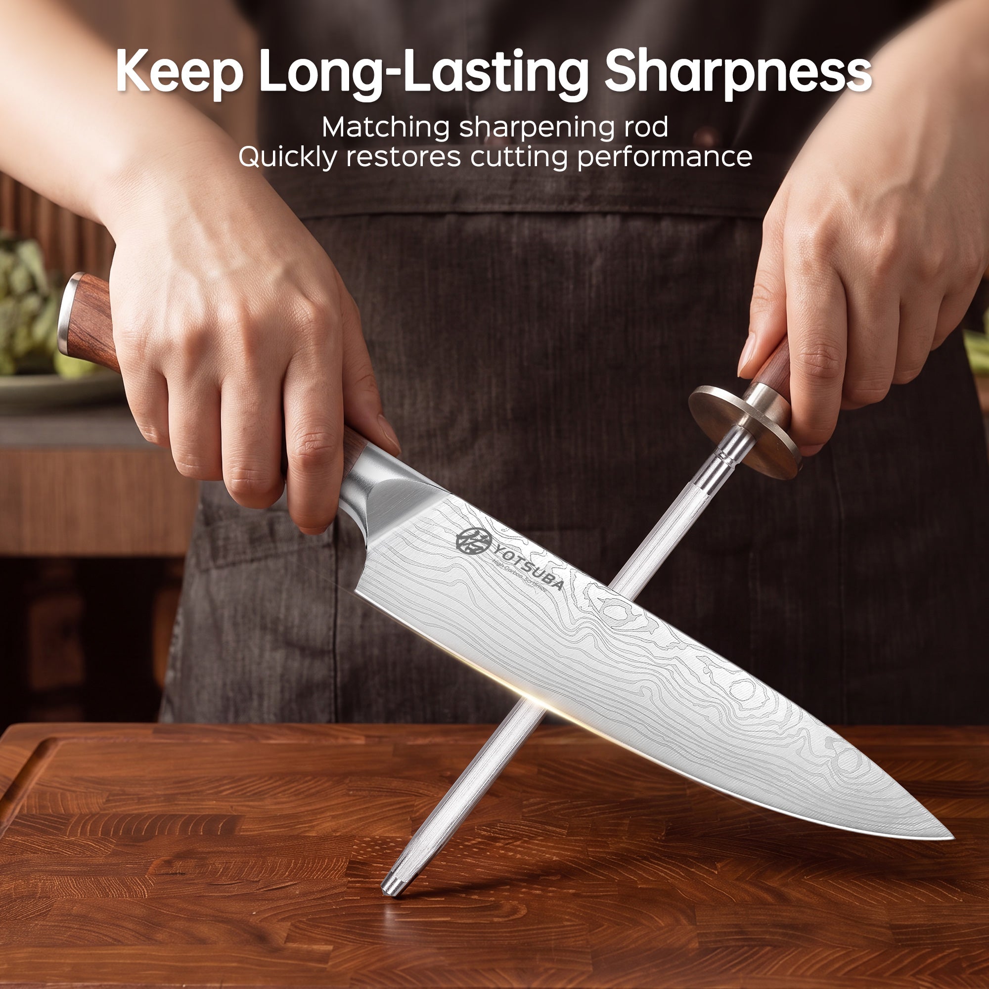 YOTSUBA AT2/14-PCS Kitchen Knife Block Set Chef Knives